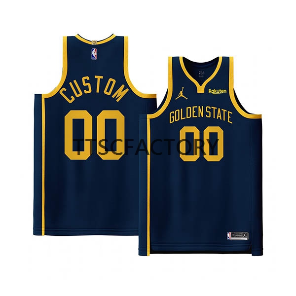 Golden State Warriors Trikot Benutzerdefinierte Jordan 2022-23 Statement Edition Navy Swingman - Herren Golden State Warriors Trikot Benutzerdefinierte Jordan 2022-23 Statement Edition Navy Swingman - Herren